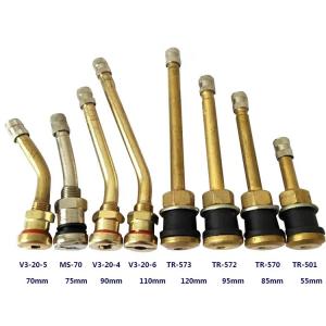 European Style O-Ring Seal Clamp-In Brass Truck Tire Valve Stems V3.20.6 V3.20.5 V3.20.4